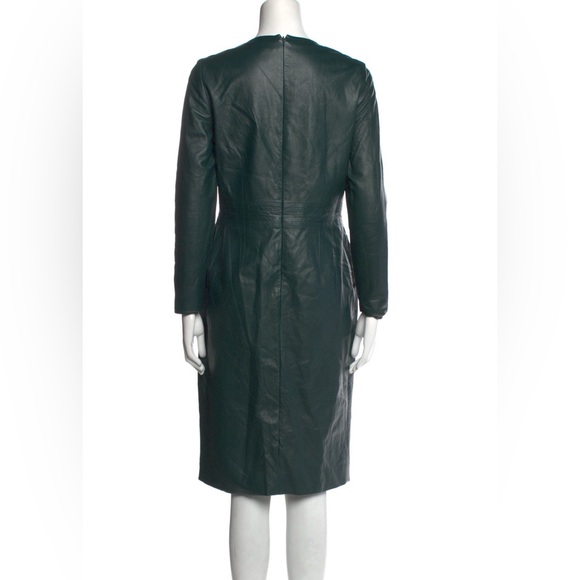 J. Mendel Green Leather midi dress size 10 - Picture 7 of 7